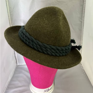 Men's Tyrolean Hat German Green Wool  Hunter Hat 59cm